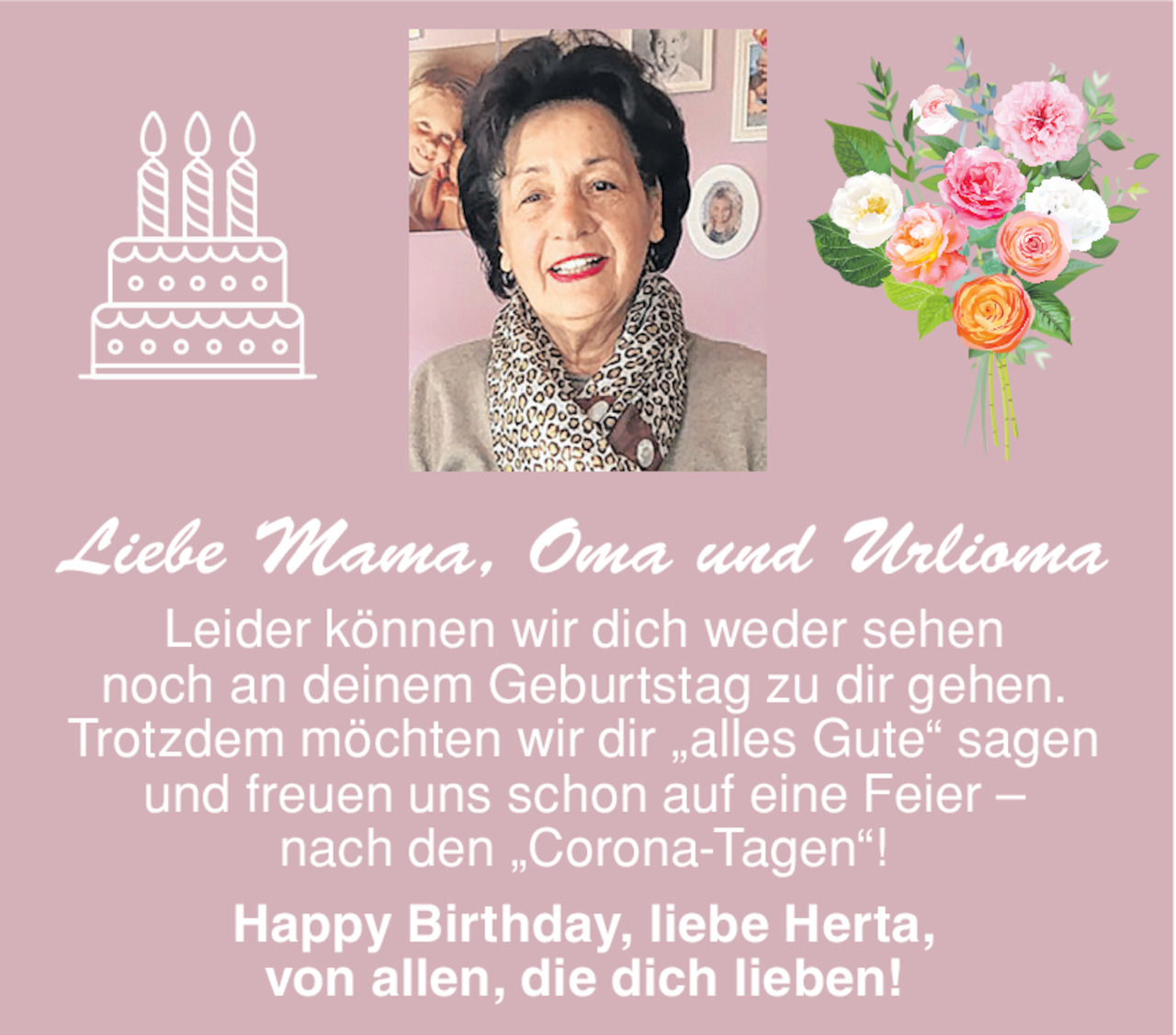 Herzlichkeit Von Liebe Mama Vom 21 04 Tiroler eszeitung Online